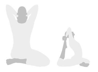 yoga pose çizimi
