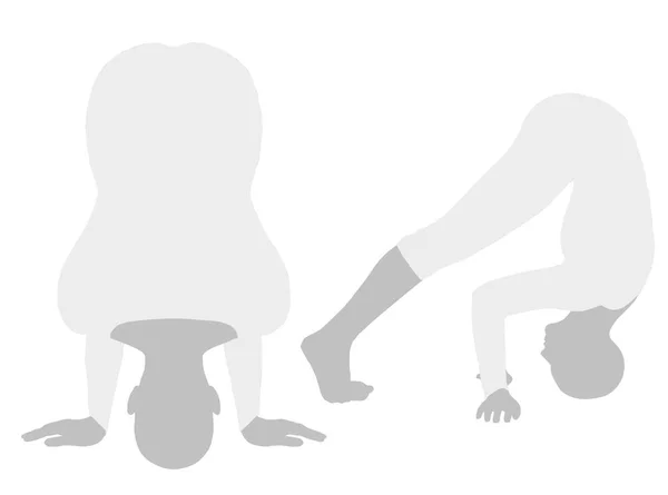 Ilustrasi pose yoga - Stok Vektor