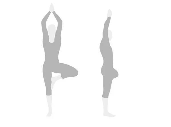 Illustration de pose de yoga — Image vectorielle