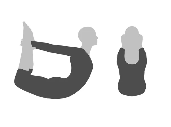 Ilustrace jógu pozice — Stockový vektor