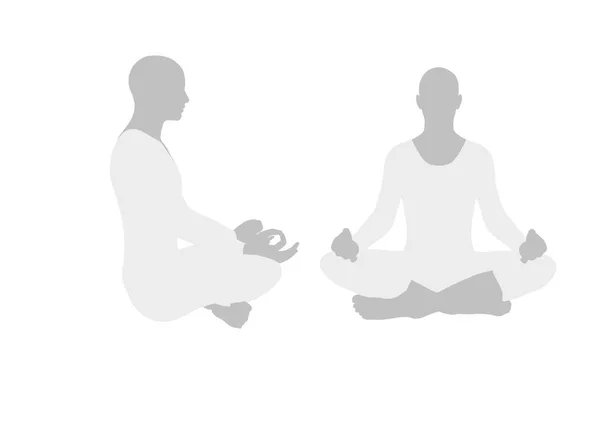 Ilustração da pose de ioga — Vetor de Stock