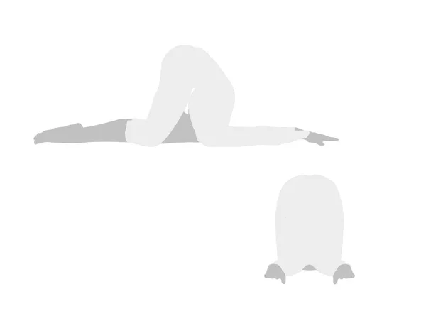 Ilustrace jógu pozice — Stockový vektor