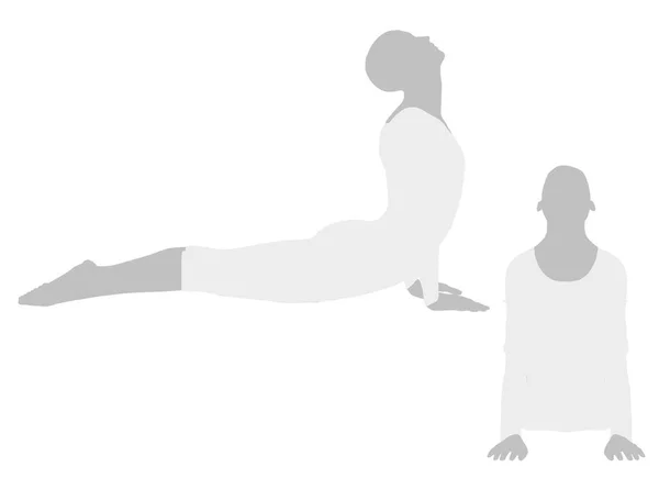 Ilustrasi pose yoga - Stok Vektor