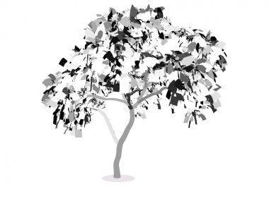 illustration of tree, plant silhouette clipart