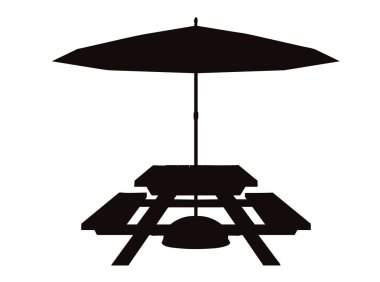 Beyaz arka planda tezgah siluet