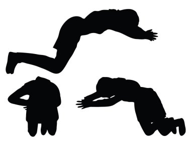 Müslüman kadının siluet dua poz