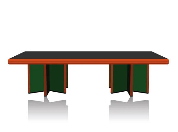 Silueta de mesa sobre fondo blanco — Vector de stock
