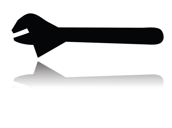 Llave de silueta sobre fondo blanco — Vector de stock