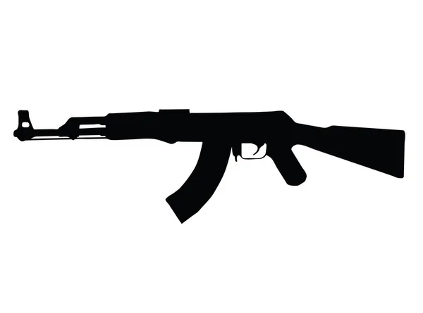 Gun silhouette on white background — Stock Vector
