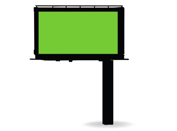 Billboard silhouette on white background — Stock Vector
