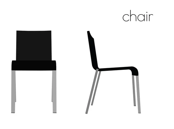 白い背景の上の椅子のシルエット — ストックベクタ