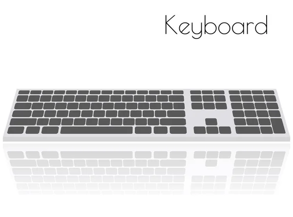 Clavier sur fond blanc — Image vectorielle