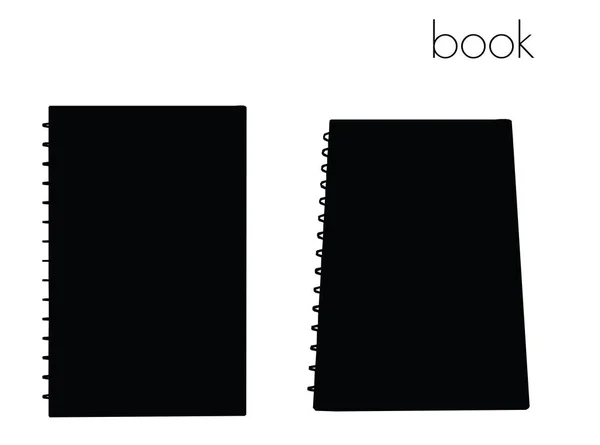 Book silhouette on white background — Stock Vector