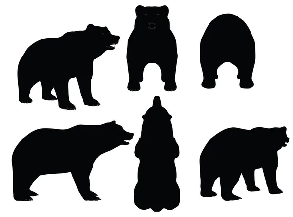 Vector illustration of Bear silhouette Stock Vector