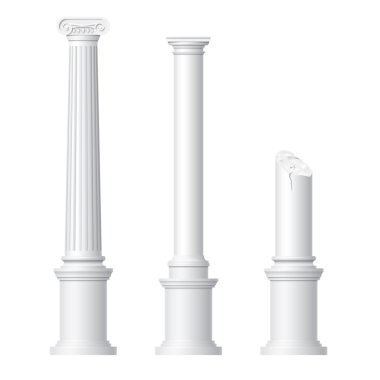 Realistic antique columns clipart