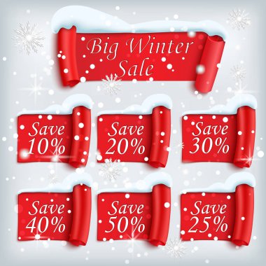 Big Winter sale poster clipart
