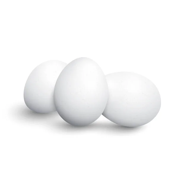 Bando de ovos vectores brancos . — Vetor de Stock