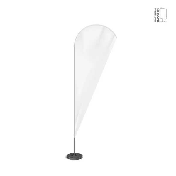 Beyaz açık tüy bayrak, stander reklam afiş kalkan