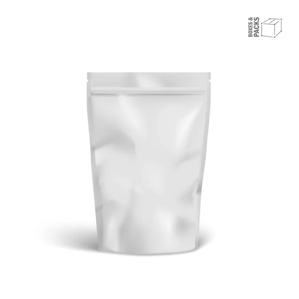 白い背景に分離されたベクトル包装パッケージ袋 — ストックベクタ