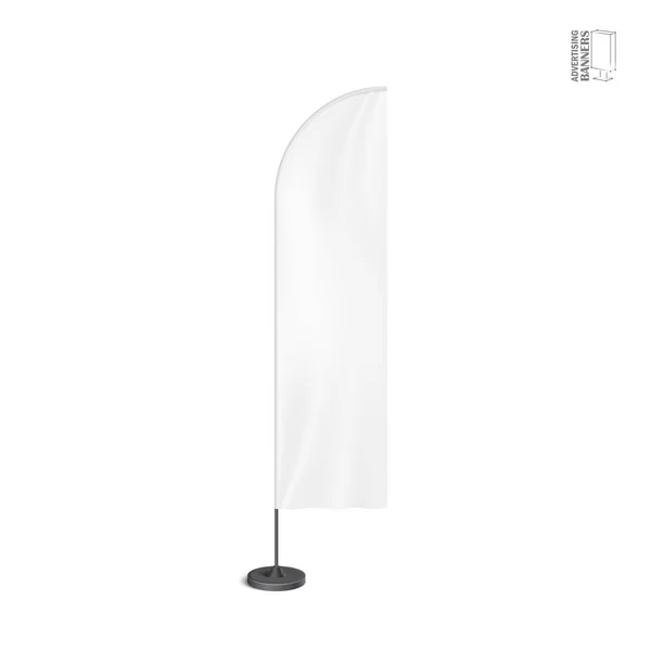Beyaz açık tüy bayrak, stander reklam afiş kalkan
