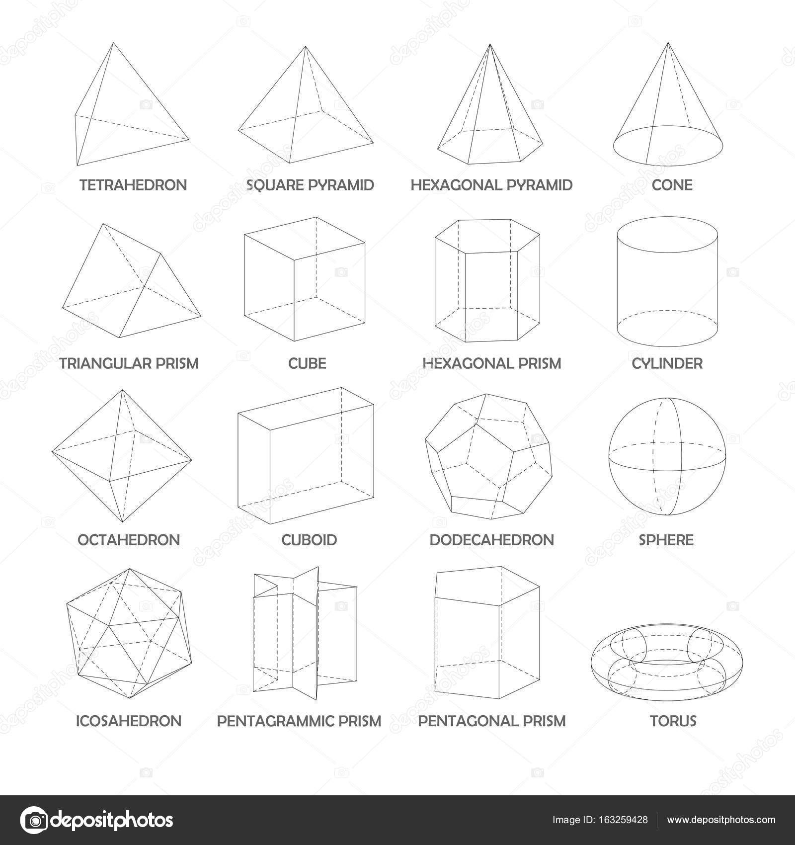 Realistic 3d basic shapes. Sphere shape with shadow, cube geometry