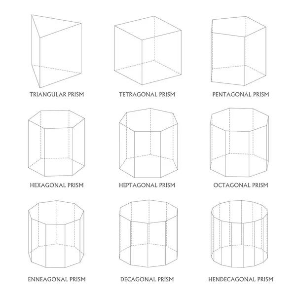Modèle de prismes 3d. Réaliste avec ombre Illustrations De Stock Libres De Droits