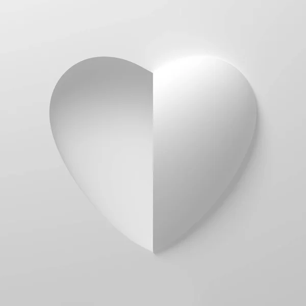 Concept Of White Heart Shape On White Background — Stock Photo, Image