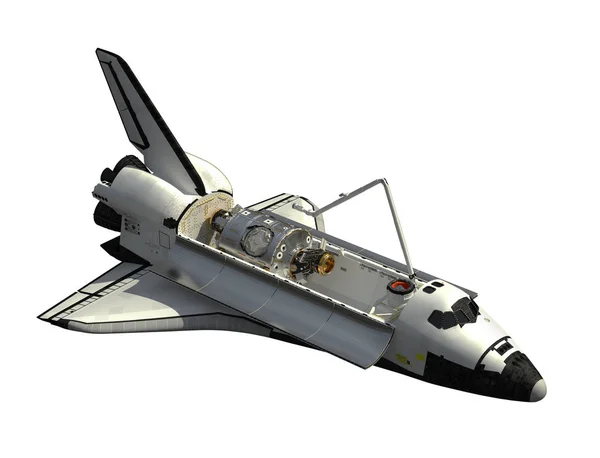 Space Shuttle Orbiter fehér háttér — Stock Fotó