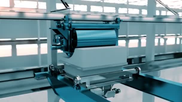 El proceso de producción de losas de hormigón . — Vídeos de Stock