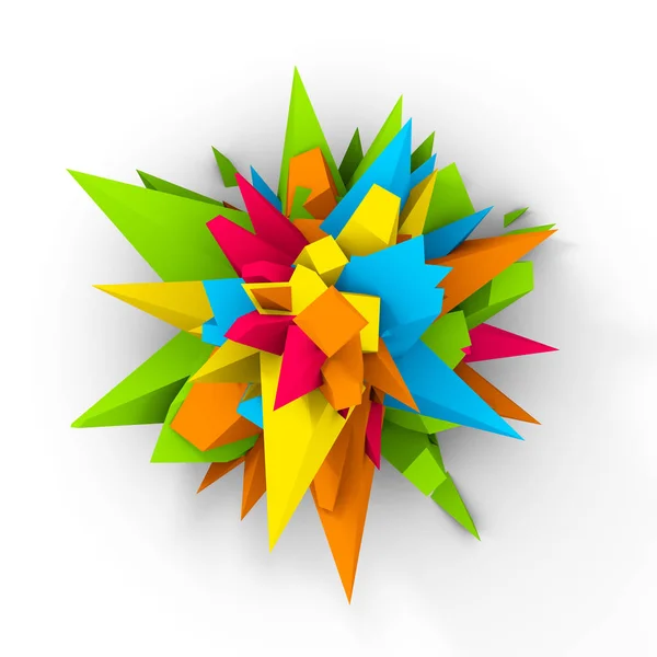 3D multicolor Abstrakcja cyfrowy kwiat — Zdjęcie stockowe
