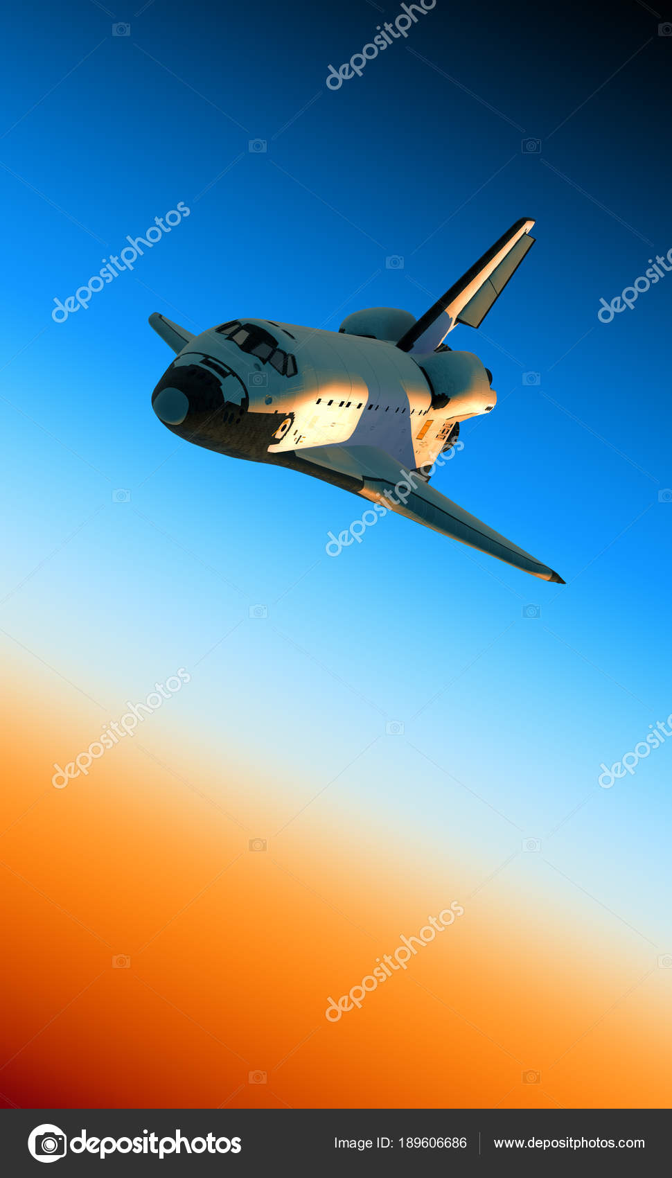 スペースシャトルの雰囲気の中で着陸 — ストック編集用写真©3DSculptor#189606686, image size:970x1700