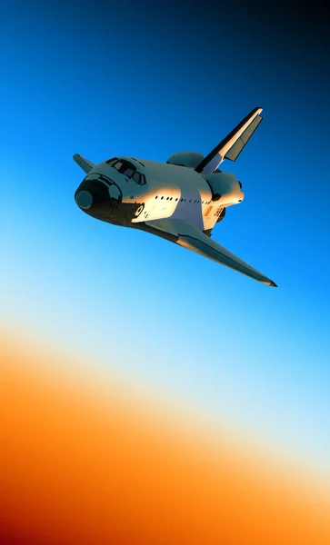 Atterraggio dello Space Shuttle in atmosfera — Foto Stock