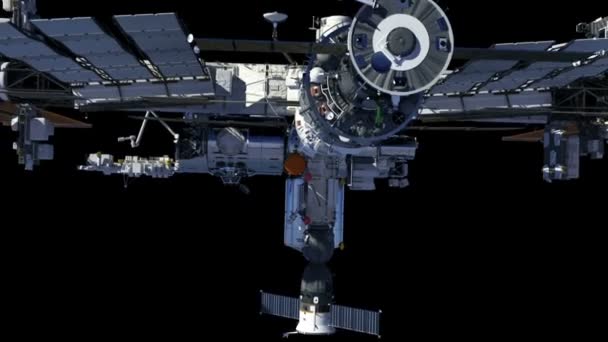 International Space Station With Alpha Matte — 图库视频影像