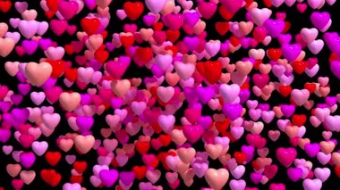 4K. Heart Icon Explosion With Alpha Matte.