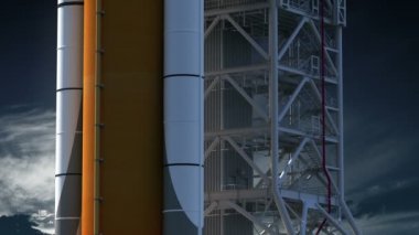 Space Launch System On Launch Pad