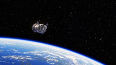 Spacecraft Deploys Solar Panels Above The Earth