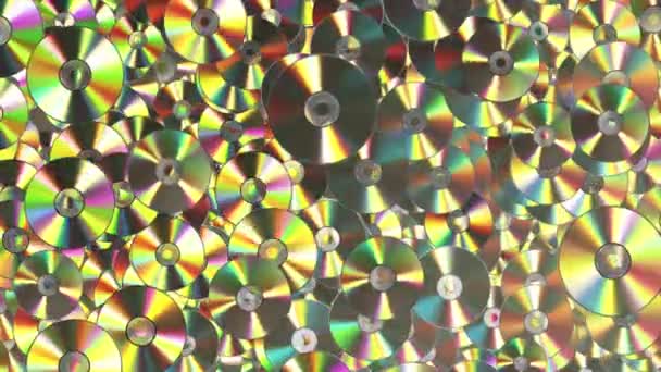 Explosion Of CD-DVD Discs — Stock Video