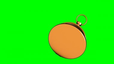 Yeşil Ekranda Yönü Belirten Pusula.