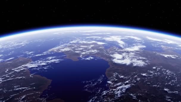 Increíble vista desde el espacio hasta el planeta Tierra — Vídeo de stock