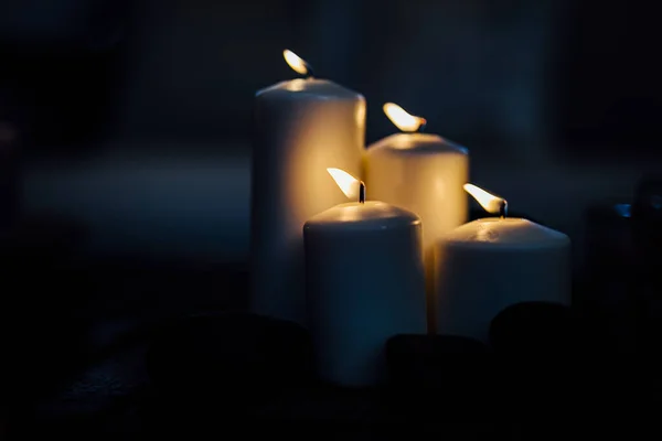 Romantiskt Ljus Vackert Mörkt Kvällsljus För Händelser Lyxiga Evenemang Eller — Stockfoto