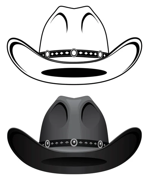 Cowboy Hat Two Versions — Stock Vector