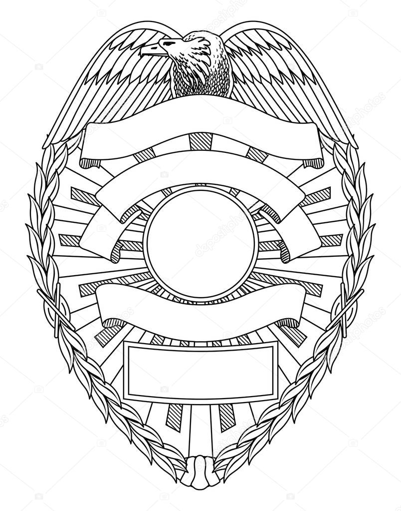 Download Police Badge Blank — Stock Vector © AWesleyFloyd #139554902
