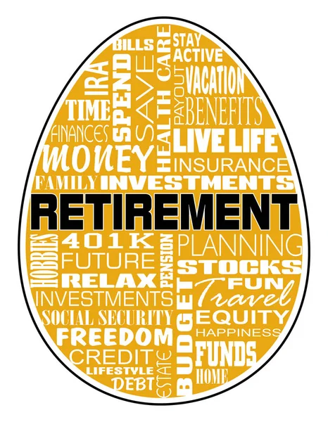 Emeklilik - birikim — Stok Vektör
