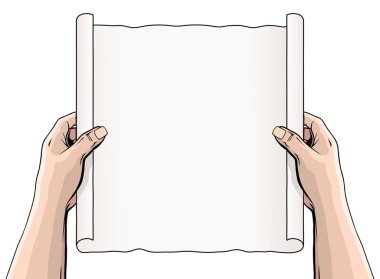 Bir belge veya kaydırma Unrolling eller