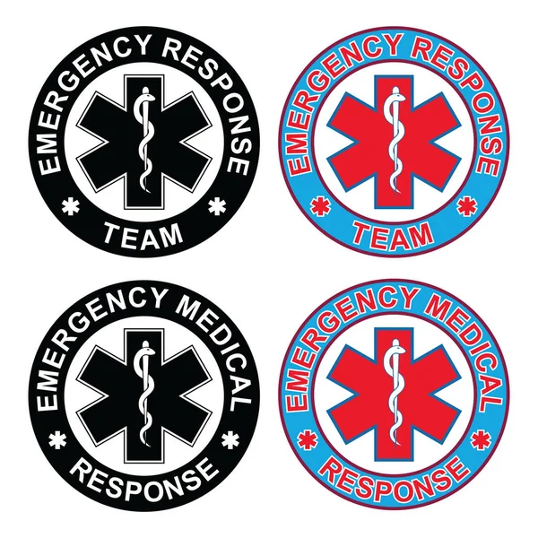 Das Emergency Medical Response Team Ist Eine Illustration Eines Emblems — Stockvektor