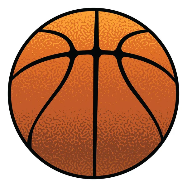 Μπάσκετ Textured Είναι Μια Απεικόνιση Του Μπάσκετ Στυλιζαρισμένη Επίπεδη Πλακάτο — Διανυσματικό Αρχείο