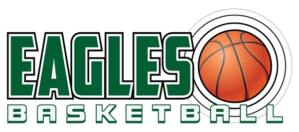 Eagles Basketball Design Modelo Design Esportivo Que Inclui Texto Gráfico —  Vetores de Stock