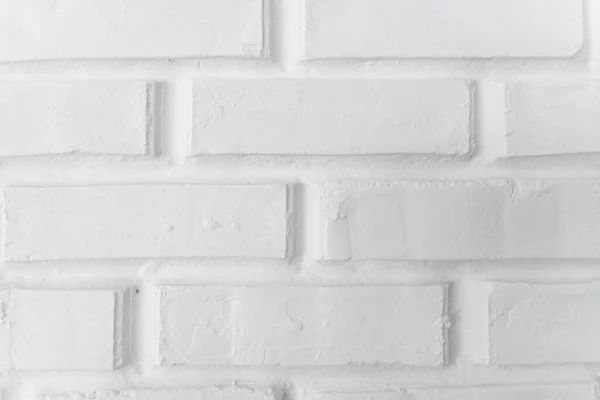 白いレンガの壁のクローズアップ 白い装飾レンガの壁の背景 質感の背景 — ストック写真