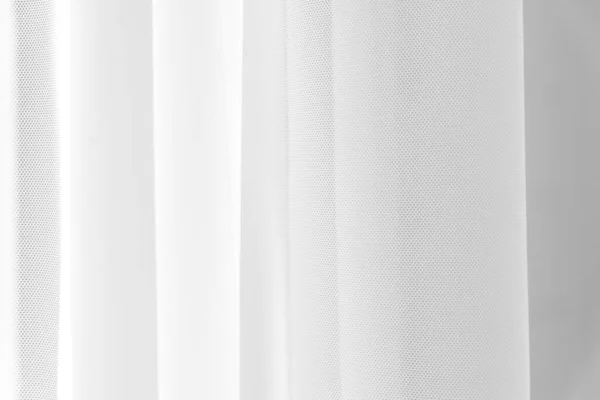 Ткань Белого Тюля Абстрактный Фон Белый Тюль Фон Селективный Фокус — стоковое фото