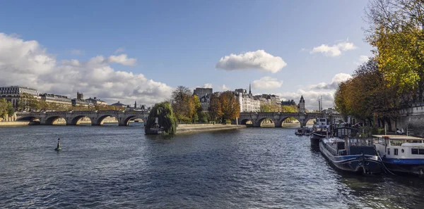 Pont Neuf Γέφυρα Και Νησί Στον Ποταμό Σηκουάνα Στο Κέντρο — Φωτογραφία Αρχείου